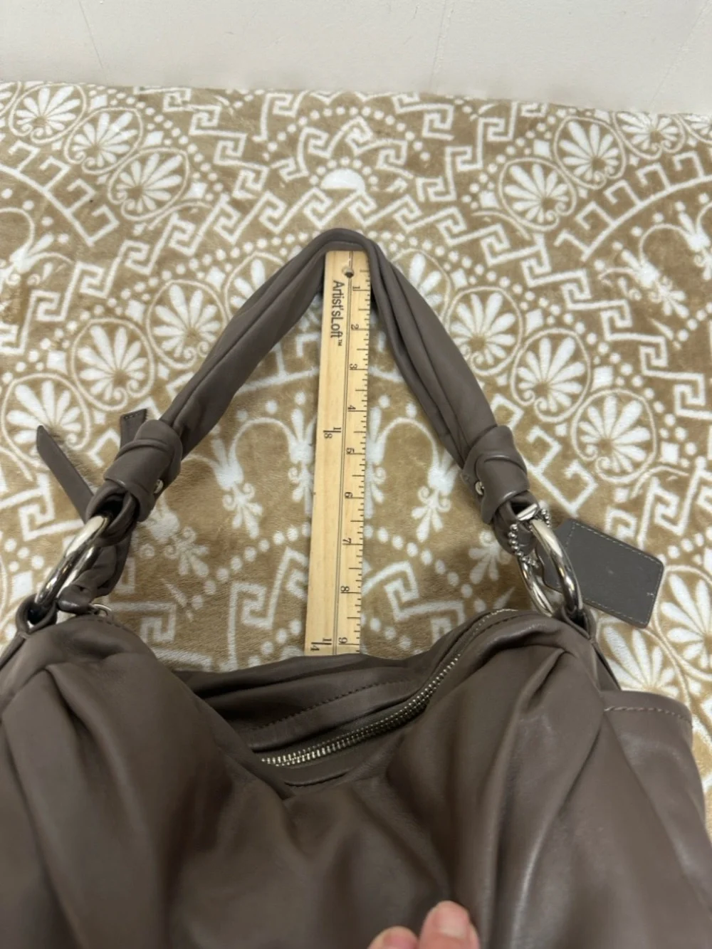 COACH Y2K PARKER TAUPE SOHO PLEATED LEATHER HOBO BAG 13442